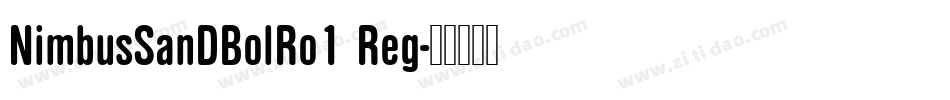 NimbusSanDBolRo1 Reg字体转换